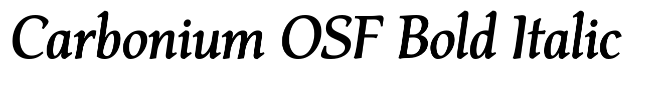 Carbonium OSF Bold Italic